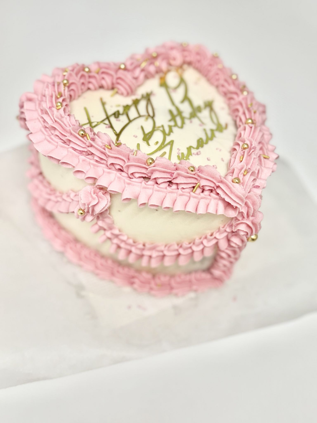 Bento Heart Birthday Cake & Cupcakes