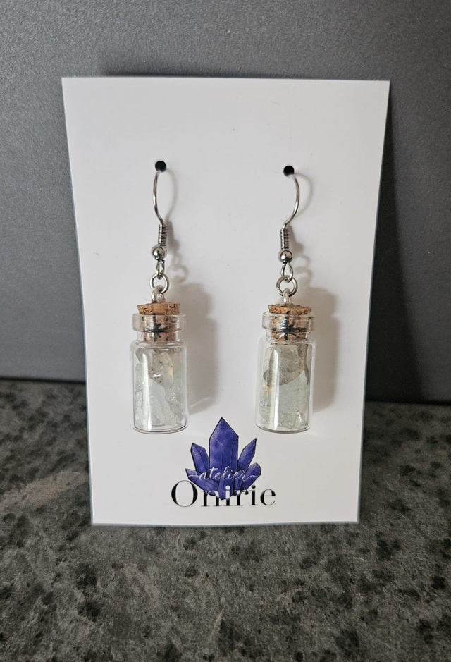 Enchantements d'oreille (aigue marine, labradorite et croquis d'étoile)