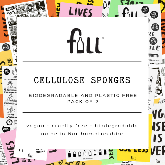Cellulose Sponges - Biodegradable and Plastic Free (2-pack)