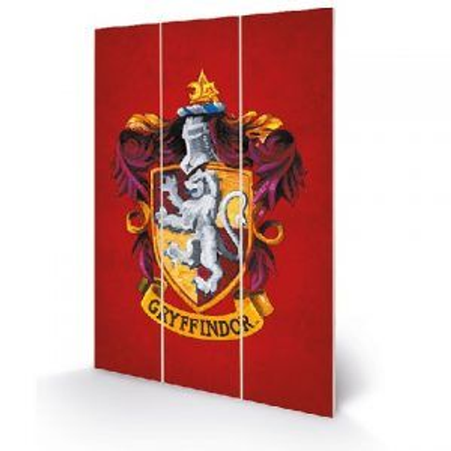 Cadre imprimé sur bois Gryffondor - Harry Potter
