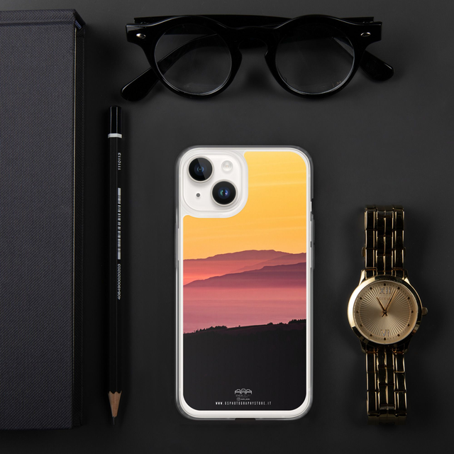 Cover iPhone in silicone sunset landscape