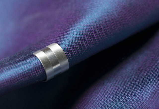 Silver Chunky Two Tone Ear Cuff