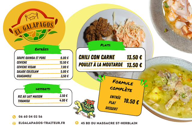 Formule complète - Menú completo