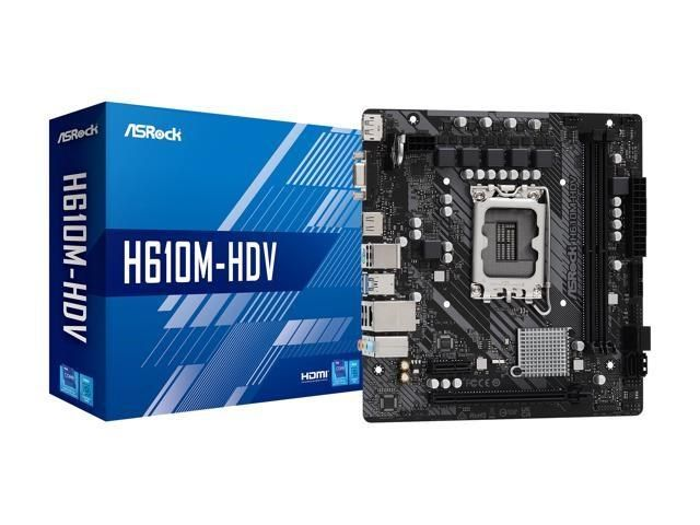 02.1.0036 – Scheda Madre ASRock H610M-HDVM DDR4 LGA1700 – Entry Level per Intel 12ª/13ª Gen