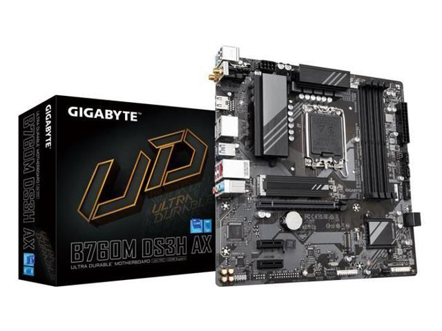 02.2.0068 – Scheda Madre Gigabyte B760M DS3H AX DDR4 – Micro‑ATX business/gaming con WiFi per Intel 12ª/13ª/14ª Gen