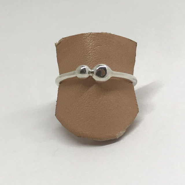 Bague 2 billes taille 49