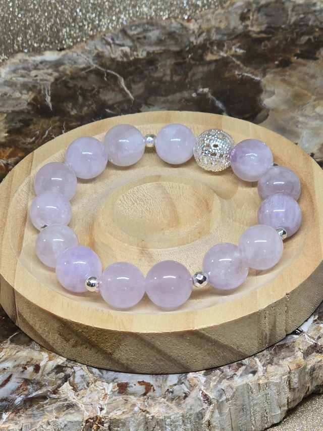 Bracelet Améthyste lavande XL 1,2 cm