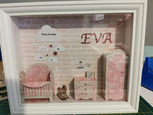 Cadre de naissance 3D à personnaliser (sur commande)