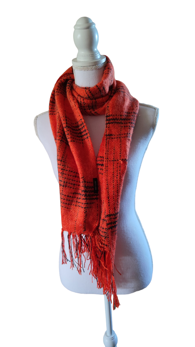 Écharpe orange et noir