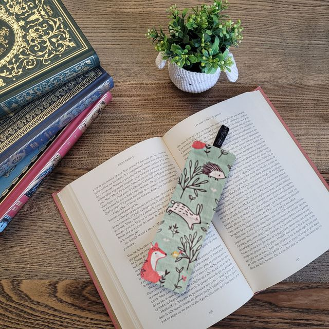 Marque-page 060 : Ours, renard, hérisson, oiseau