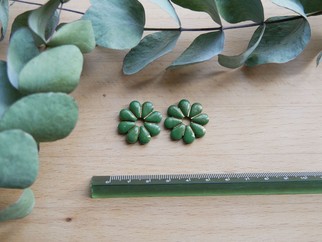 Marguerite vert/doré