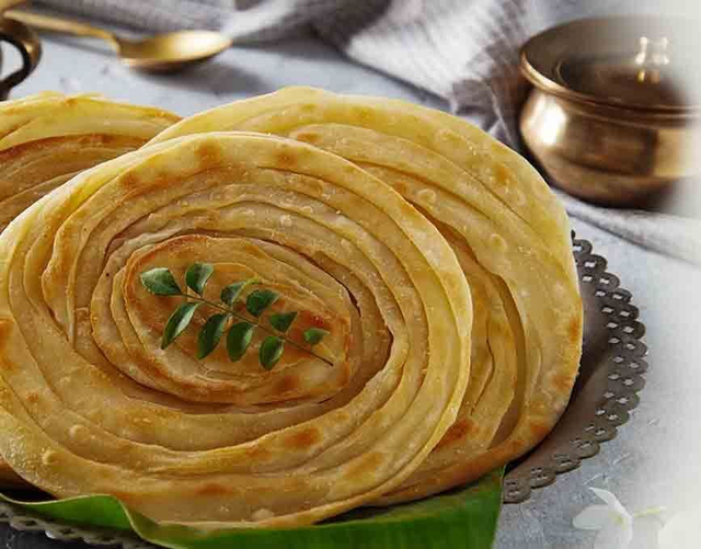 Malabar Paratha / Lachha Paratha (1 Pc) – Flaky Layered Indian Bread