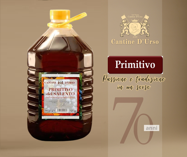 Primitivo   n. 04 Pet da 5 litri 