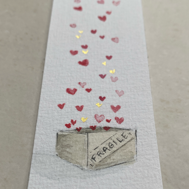 Marque-page Petits cœurs 02