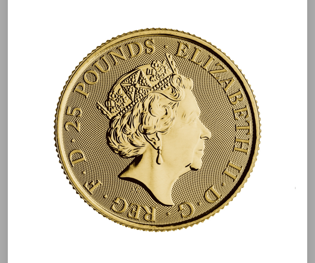 UK 1/4 oz Gold Lunar Dog Coin