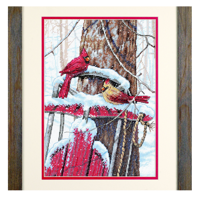 Dimensions: Cardinals on Sled