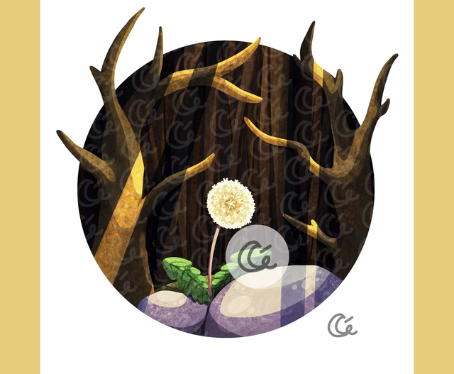 Print carré Pissenlit