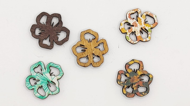 Boucles d'oreilles Coquelicot double-face interchangeables