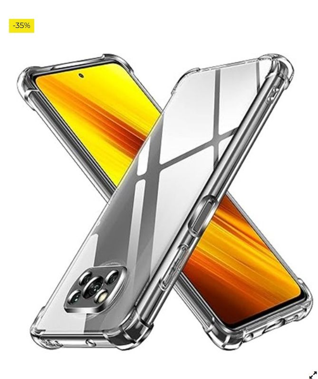 ivoler Funda para Xiaomi Poco X3 Pro/Xiaomi Poco X3 NFC/Xiaomi Poco X3, Carcasa Protectora Antigolpes Transparente
