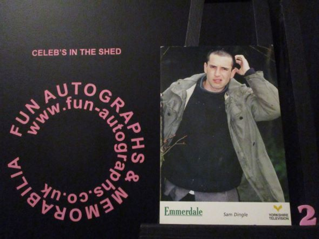 James Hooton (Sam Dingle) Original Emmerdale Yorkshire Tv Logo Cast Card