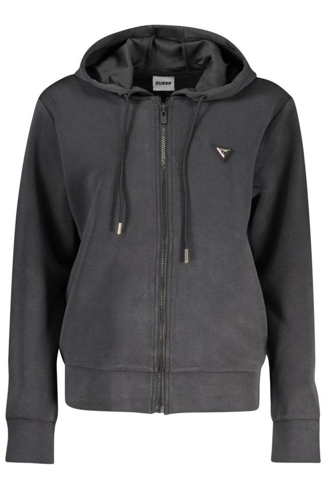 GUESS JEANS FELPA CON ZIP DONNA NERO