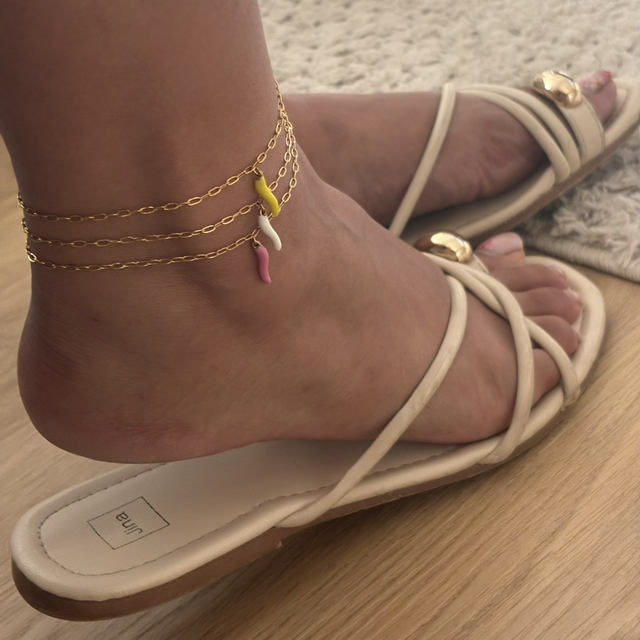 Chaîne de cheville - piment 