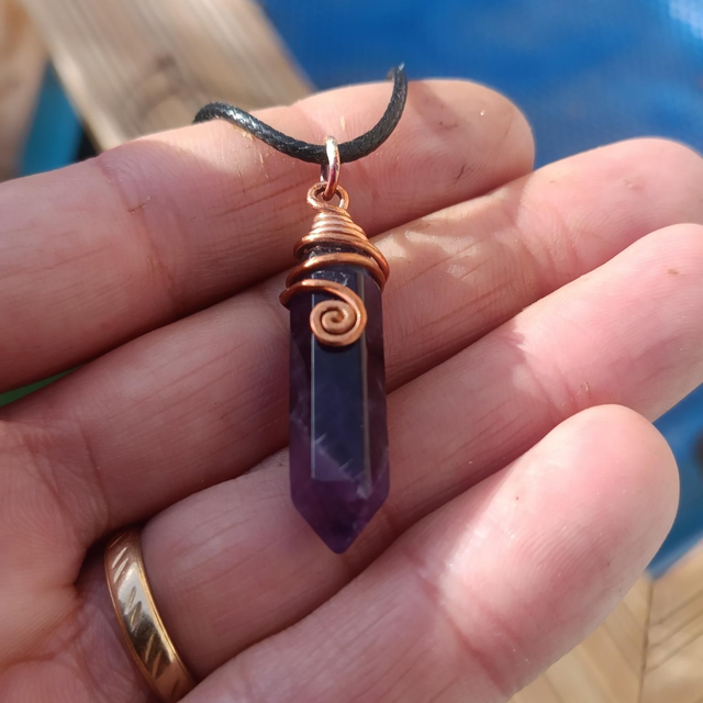Pendentif crayon Améthyste 