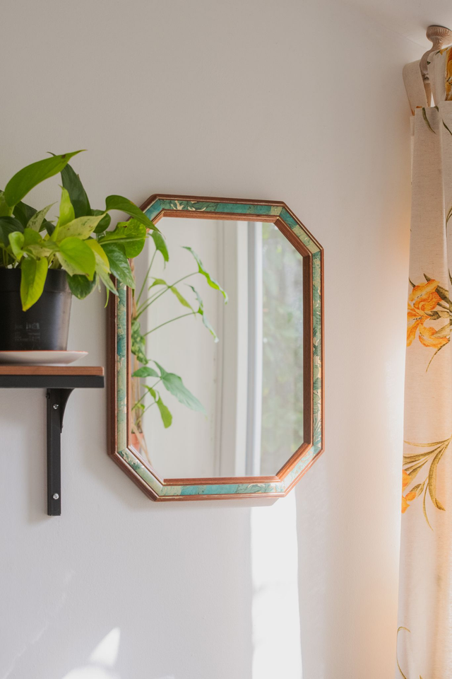 Miroir à motifs bleus 🩵