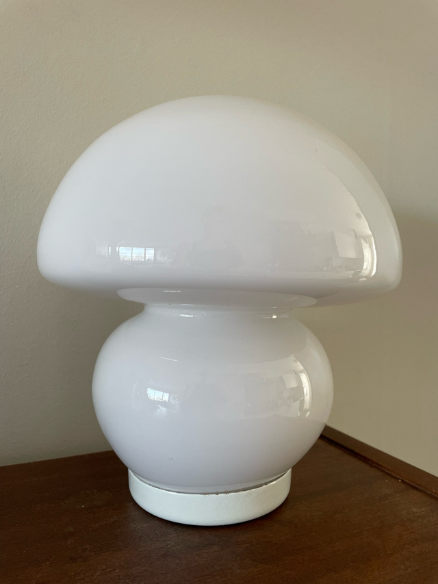 Witte glazen lamp