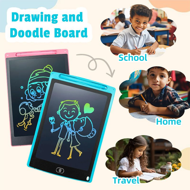 12 Inch LCD Writing Tablet for Kids Electronic Drawing Pad Doodle Board for Kids Random Color