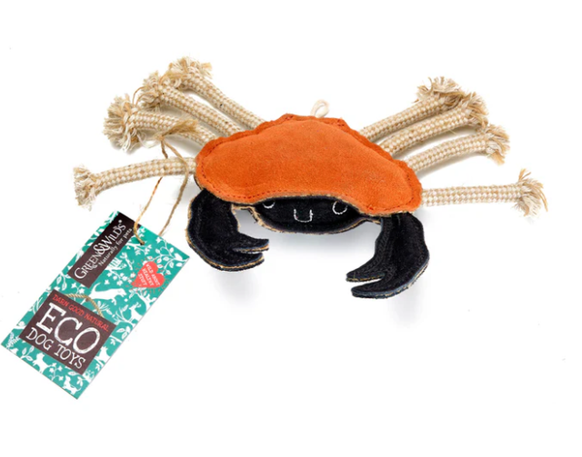 GREEN &amp; WILDS CARLOS THE CRAB ECO DOG TOY