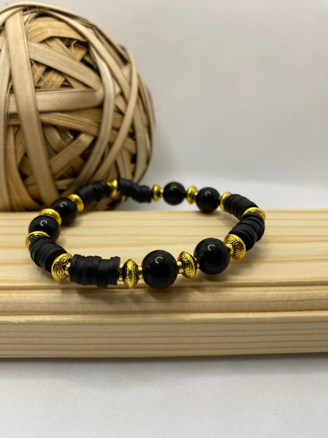 Bracelet Noir et Doré 