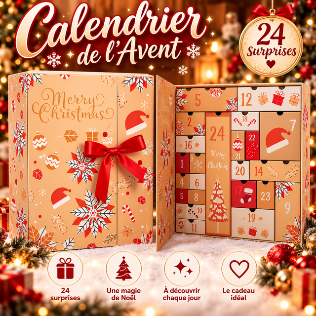 🎄 La Magie de Noël – Calendrier de l’Avent Prestige ✨(jaune)