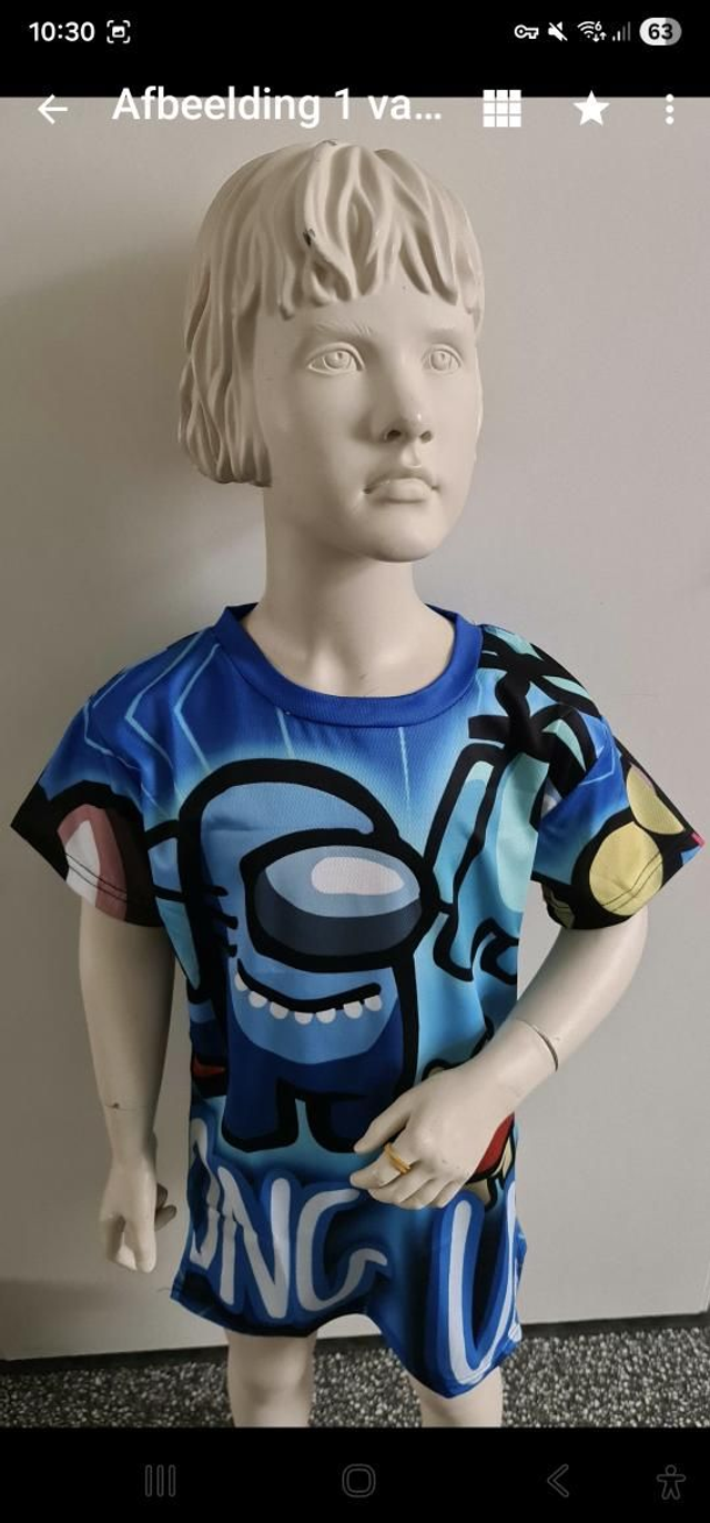Among Us Shirt Blauw - Kindershirt | van Dijk's Top Shop  