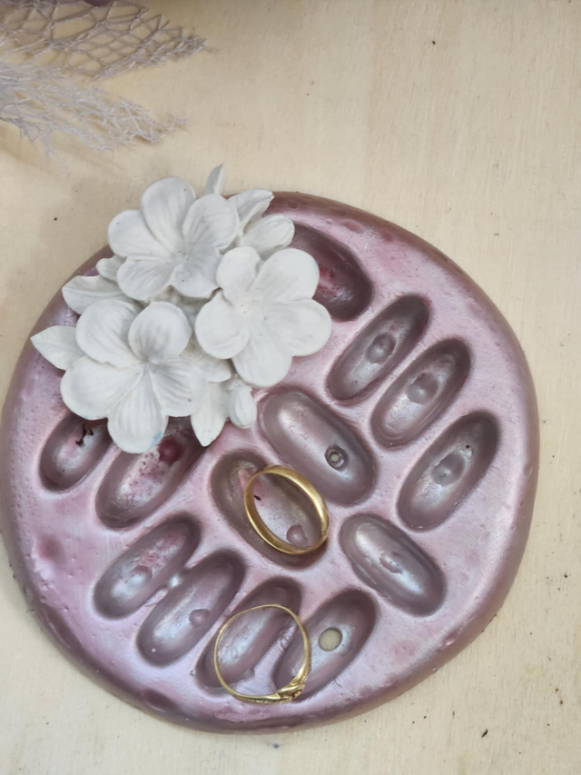 Porte-bagues en Résine Aqua  Organiseur artisanal pour bijoux