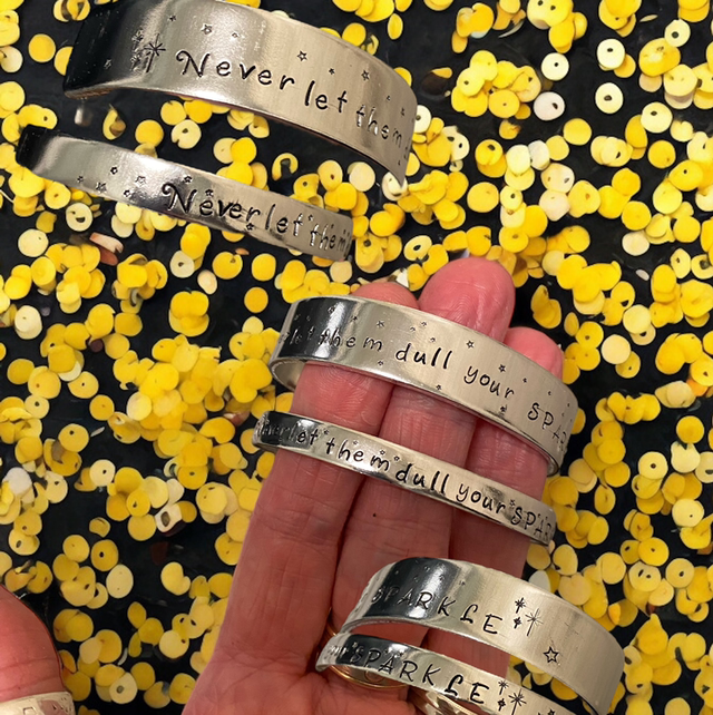 Bracelet /Bangle featuring - Never let them dull your SPARKLE