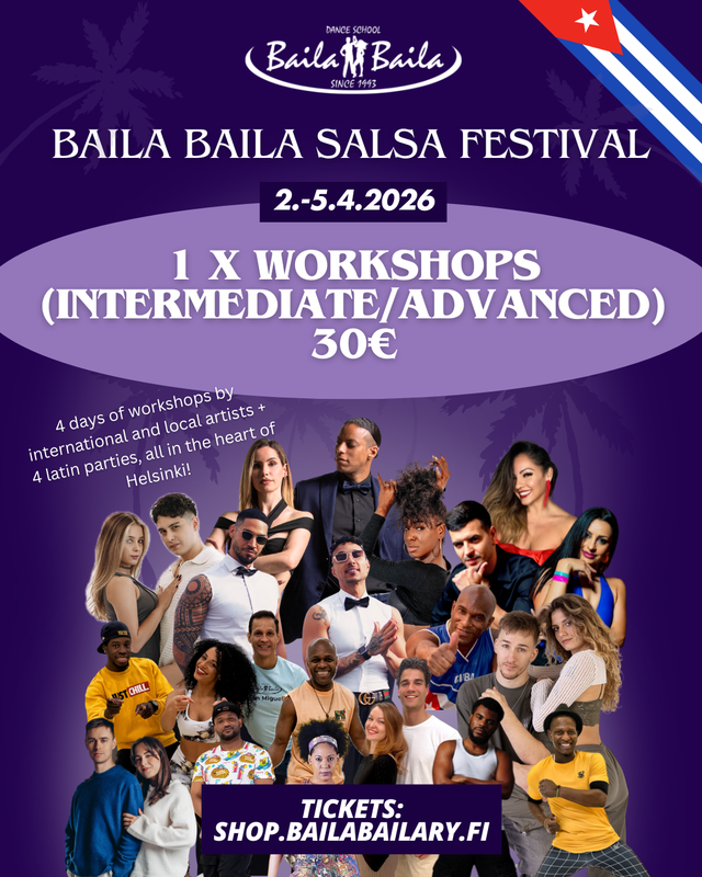 1 x workshop (SALSA FESTIVAL 2026) = 30€
