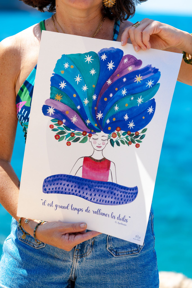 AFFICHE "il est grand temps de rallumer les étoiles"