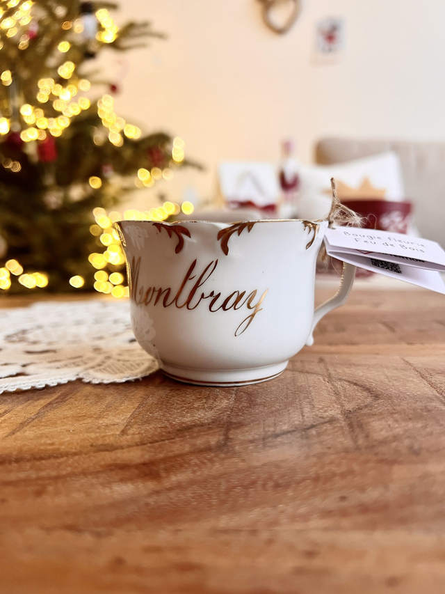 đ Bougie Feu de bois - tasse Ă cafĂ© "Souvenir de Montbray"