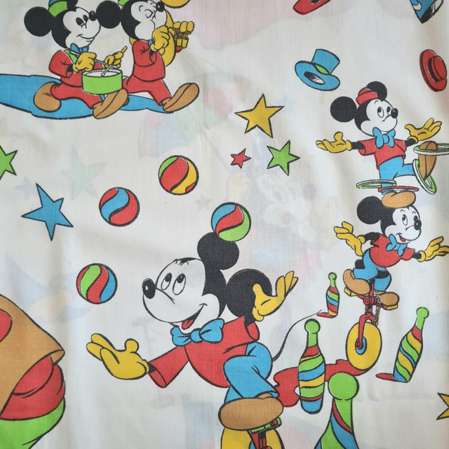Tissu vintage Mickey cirque 