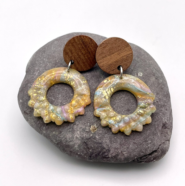 Flower statement earrings