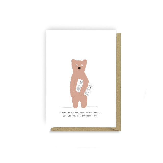Bear of Bad News - Illustrated Birthday Card   