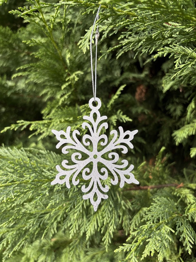 Boule de Noel Flocon de neige Argent