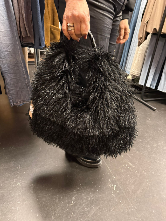 Fluffy tas zwart