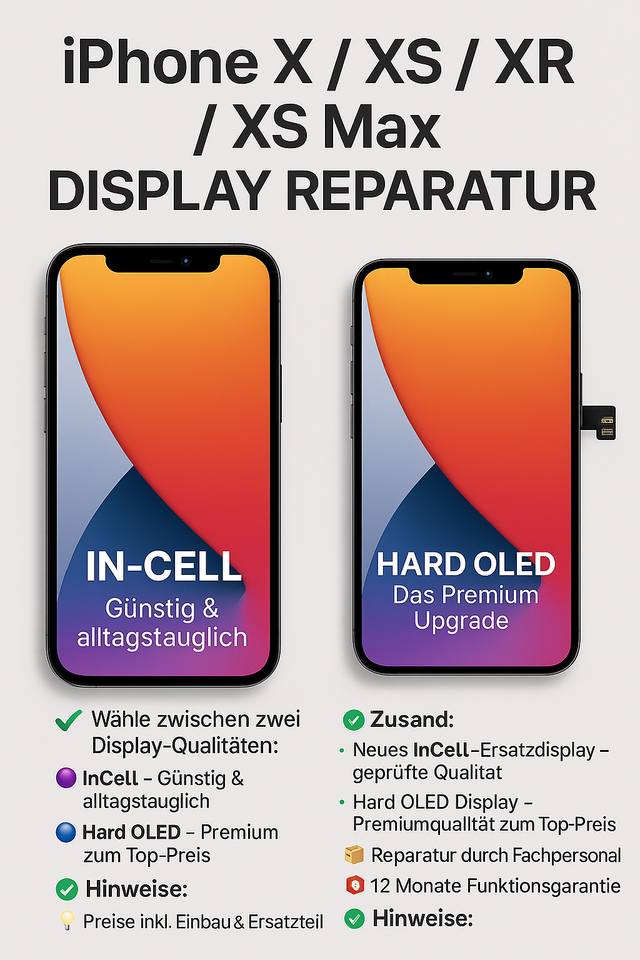 iPhone X / XS / XR / XS Max Display Reparatur