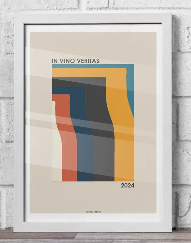 07 - Carte postale vin style vintage