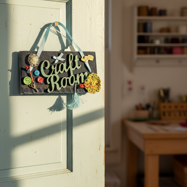 Craft themed Room Plaque - AD12