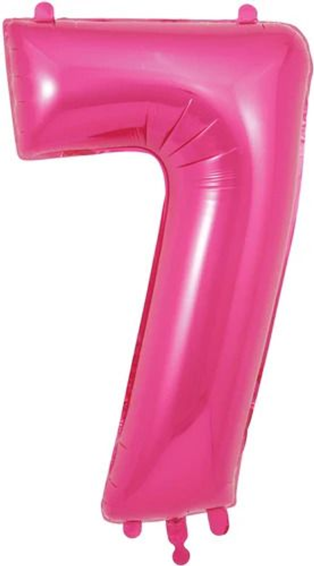34" NUMBER 7 PINK FOIL