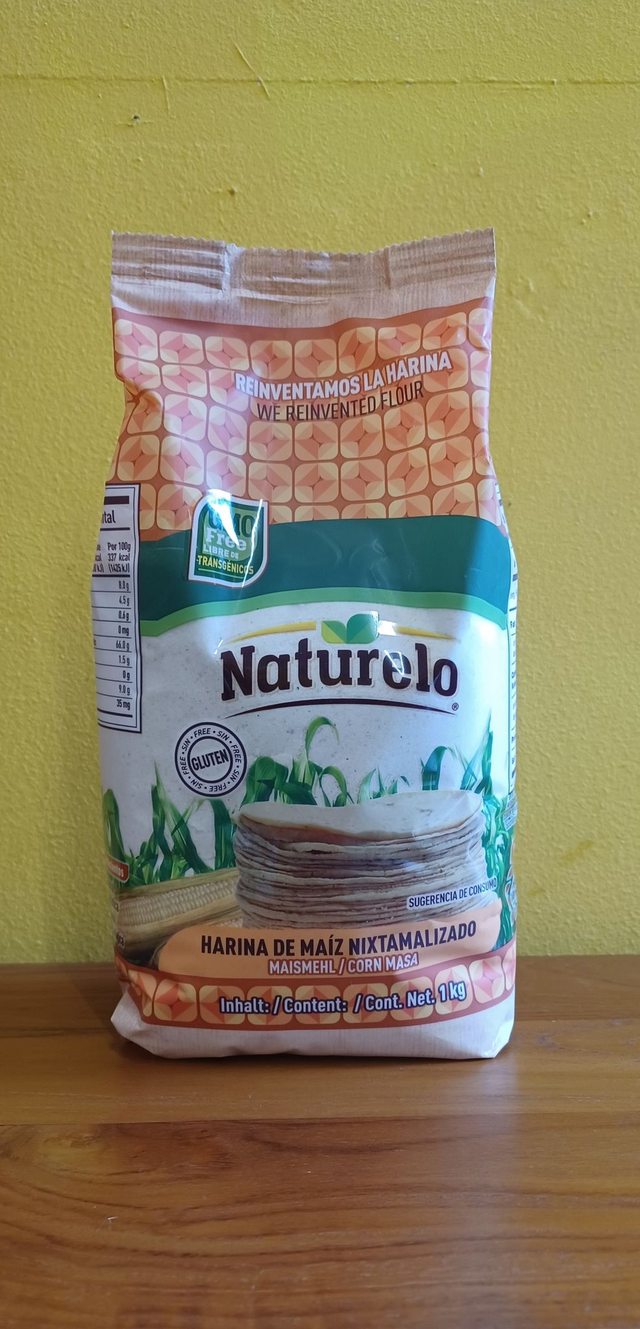 Maismehl weiss Harina de maíz blanca Naturelo 1 kg