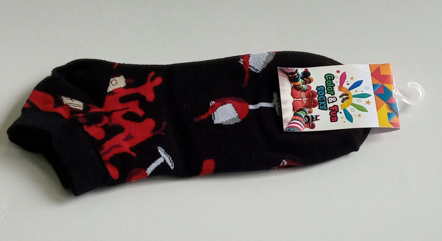 ΚΑΛΤΣΕΣ ΚΟΝΤΕΣ UNISEX ΜΕ ΘΕΜΑ ΚΟΚΚΙΝΟ ΚΡΑΣΙ 